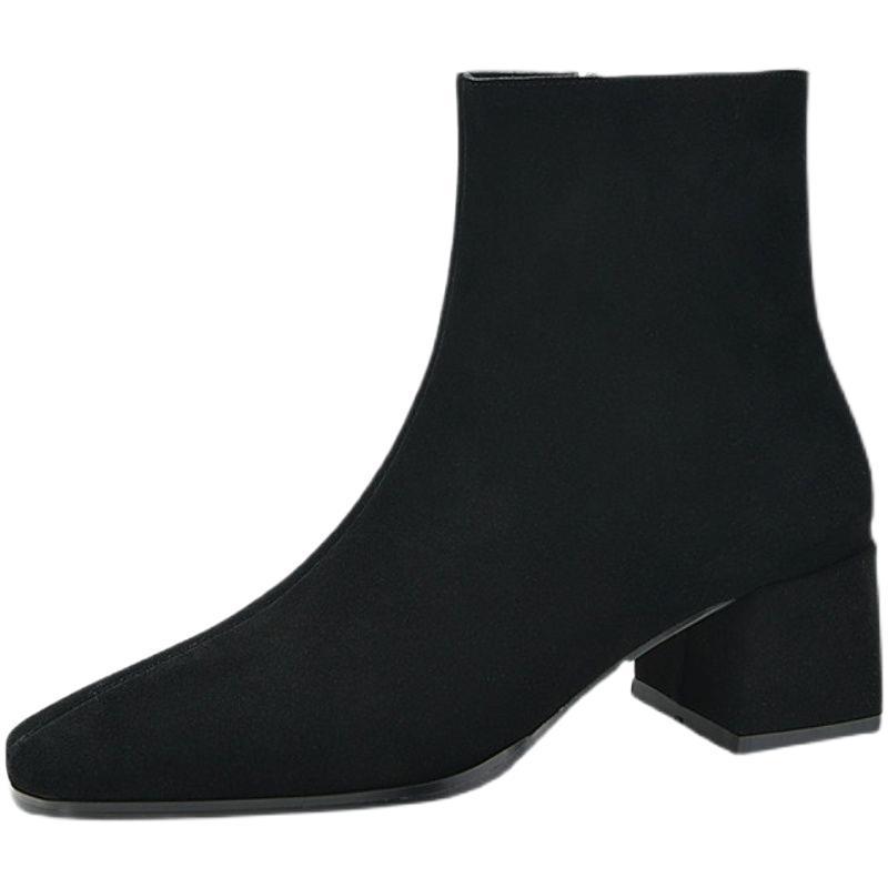 Mens Boots | VASSILI boots in shimmering suede Black