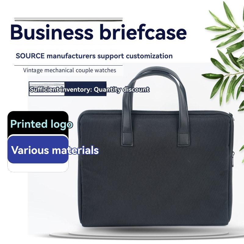 Mens Briefcases | museum small flat briefcase in black textured leather Black