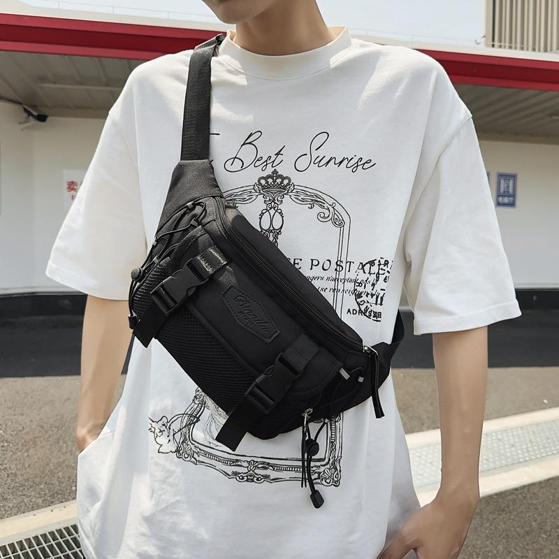 Mens Crossbody | crossbody bag in SILKTECH canvas Black