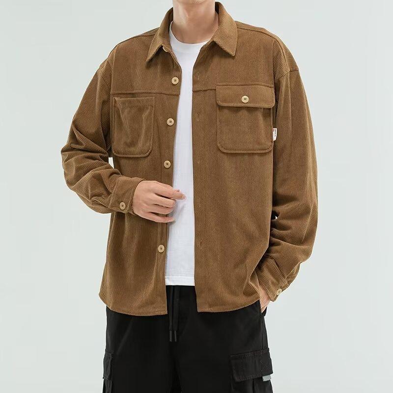 Mens Denim | Overshirt in Corduroy Beige