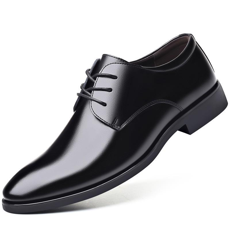 Mens Formal | ADRIEN derbies in glazed leather Black