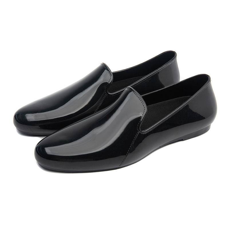 Mens Formal | GABRIEL loafers in patent leather and silk satin Black