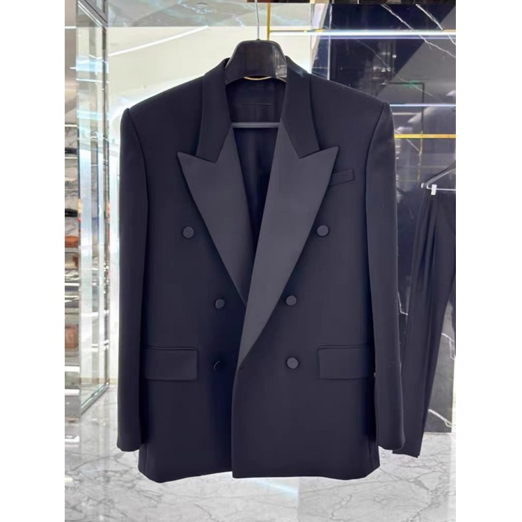 Mens Jackets And Pants | jacket in silk crepe Black