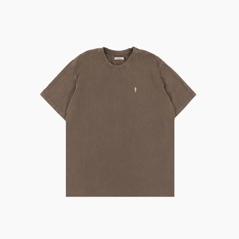 Mens Jersey | Cassandre T-Shirt in Piqué Grey And Yellow