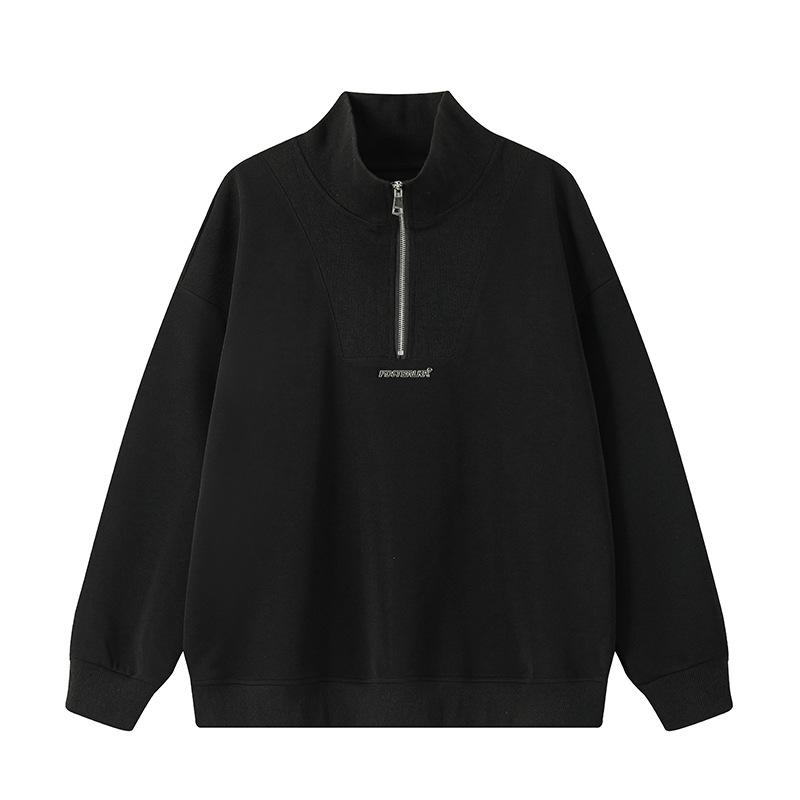 Mens Jersey | Half-Zip Sweatshirt Black