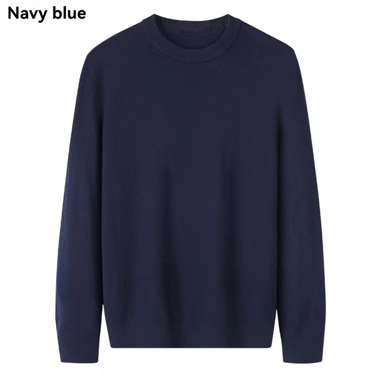 Mens Knitwear | Sweater in Cashmere And Silk Bleu Nuit