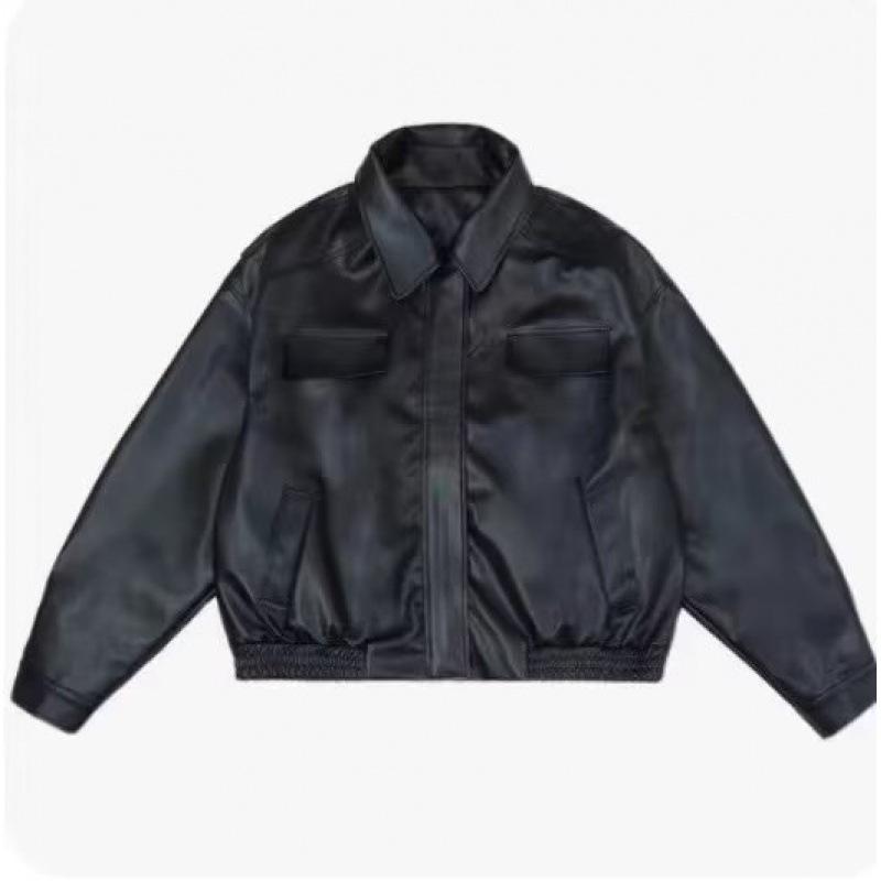 Mens Leather And Coats | jacket in smooth lambskin Black