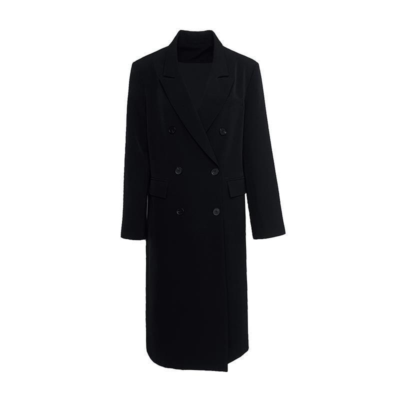 Mens Leather And Coats | long coat in silk taffeta Black