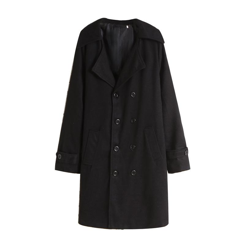 Mens Leather And Coats | trench coat in wool and cashmere felt Black