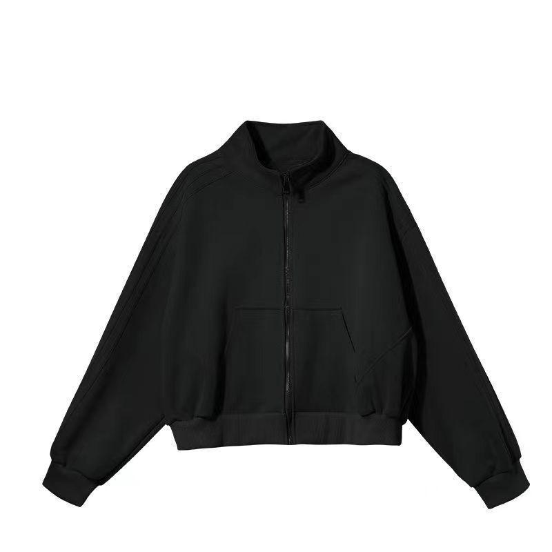 Mens Outerwear | Teddy Jacket in Twill Black