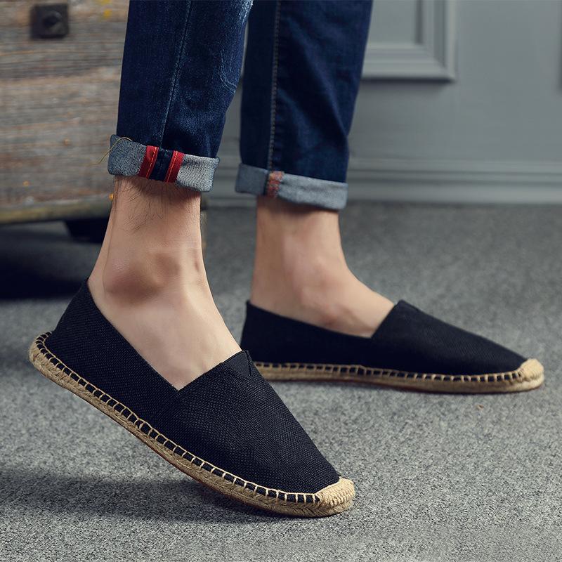 Mens Sandals | espadrilles in smooth leather Black