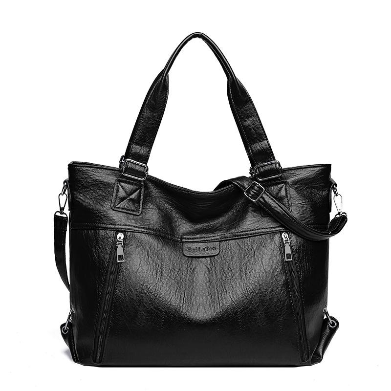 Mens Totes | DOWNTOWN tote bag in lambskin leather Black