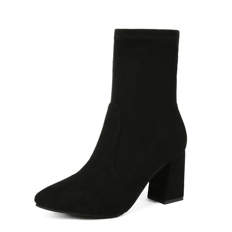 Womens Boots | BETTY booties in satin crepe Black