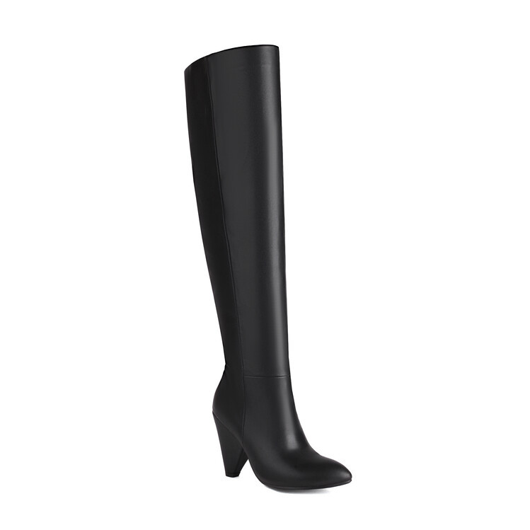 Womens Boots | JILL over-the-knee boots in smooth leather Black