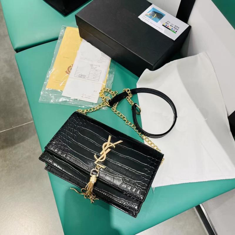 Womens Clutches And Evening | KATE SMALL TASSEL IN CROCODILE-EMBOSSED LEATHER Black