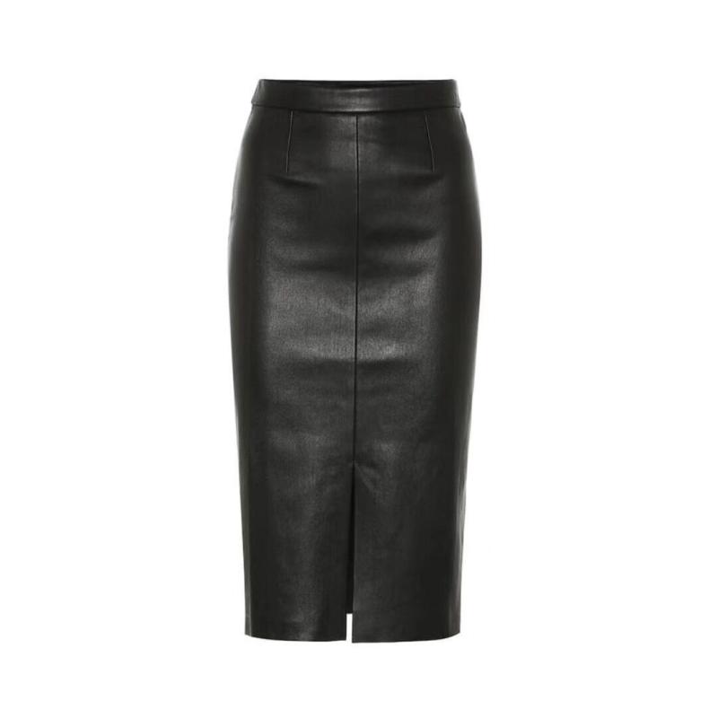 Womens Dresses And Skirts | pencil skirt in lambskin Black