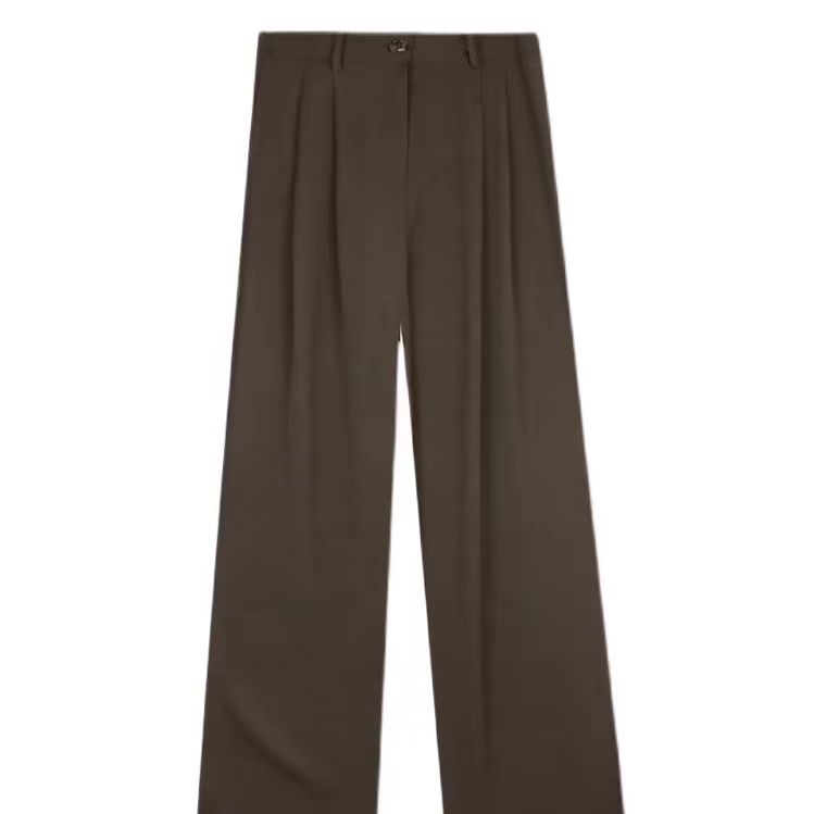 Womens Jackets And Pants | pants in silk crepe Chocolat