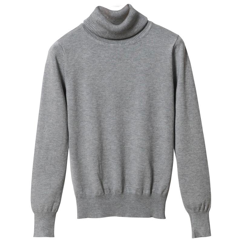 Womens Knitwear | Cassandre Turtleneck Sweater in Wool Gris Chine