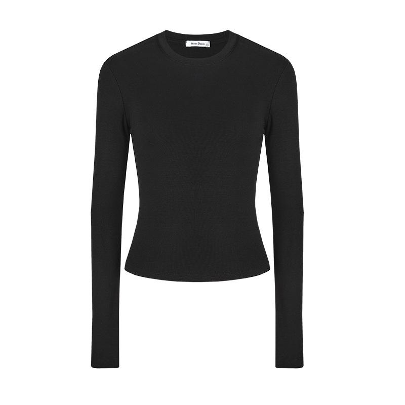 Womens Knitwear | Cropped Top in Ribbed Knit Black