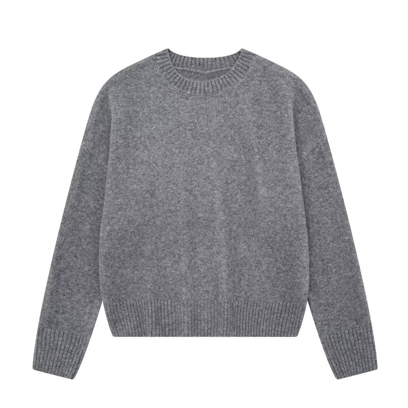 Womens Knitwear | Sweater in Cashmere And Silk Gris Chine