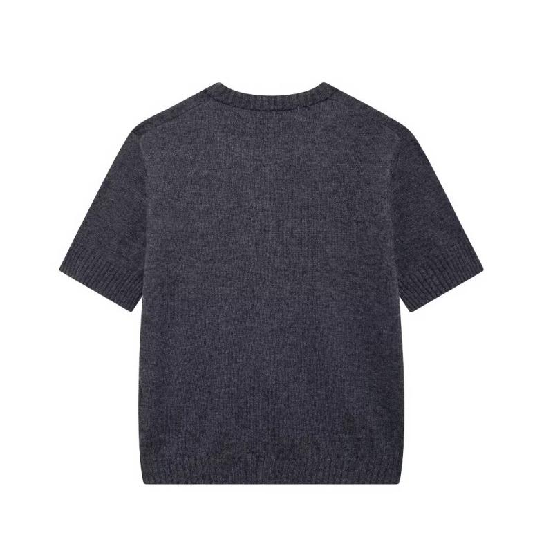 Womens Knitwear | T-Shirt Sweater in Wool Gris Chine