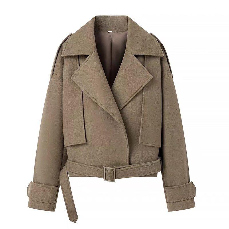 Womens Leather And Coats | Bomber Jacket in Lambskin Brun