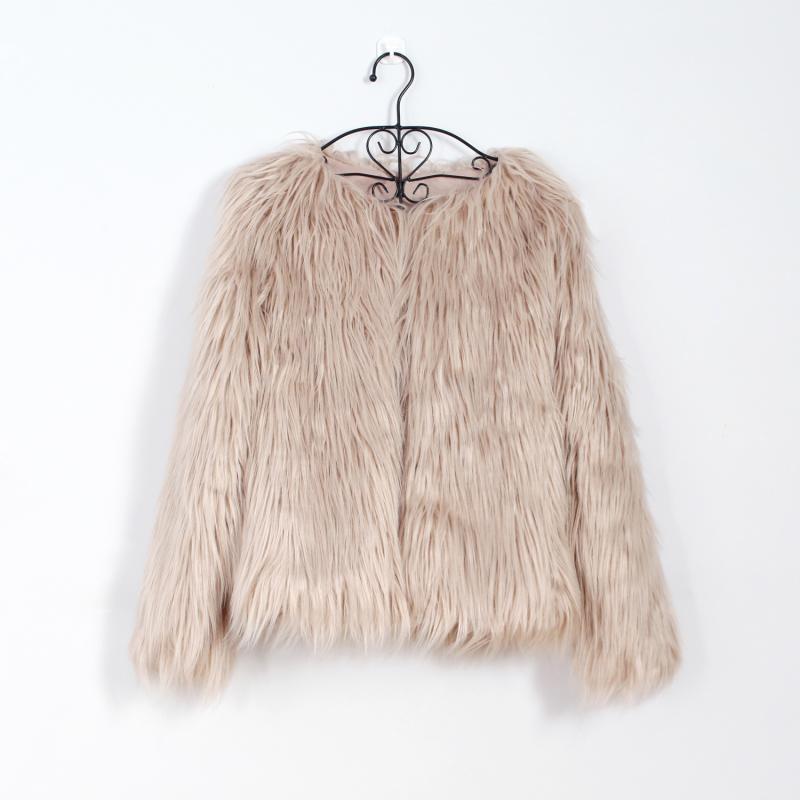 Womens Leather And Coats | short coat in animal-free fur Beige