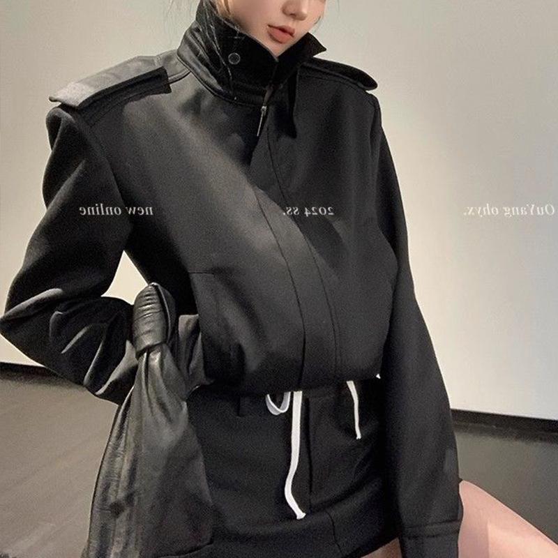 Womens Leather And Coats | short jacket in lambskin Black