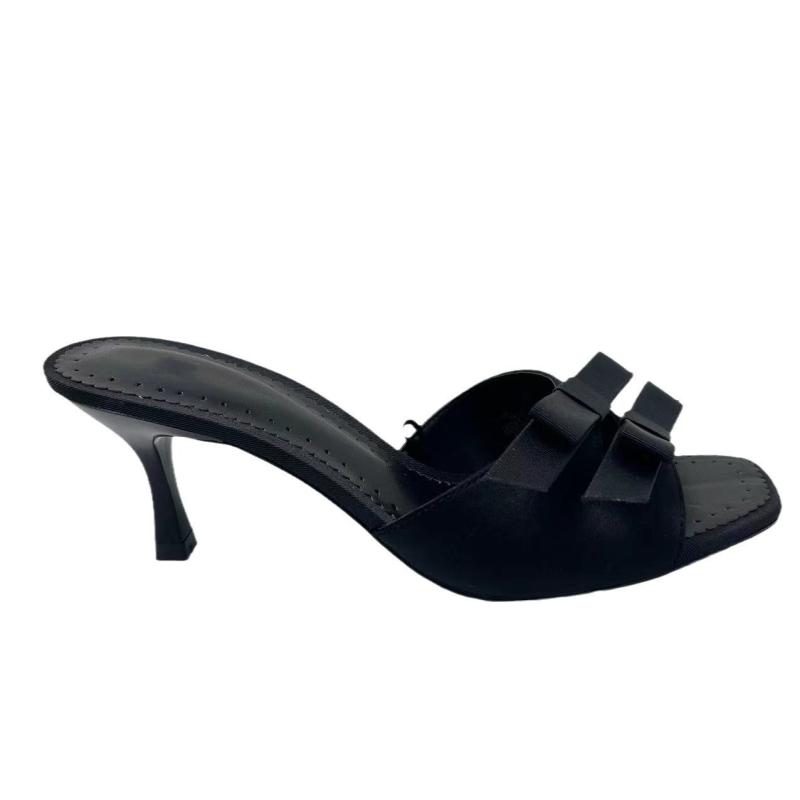 Womens Mules And Pumps | TRIBUTE MULES in smooth leather Black