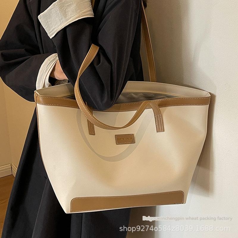 Womens Paniers And Totes | PANIER medium in vinyl and vegetable-tanned leather Oatmilk And Brown Gold