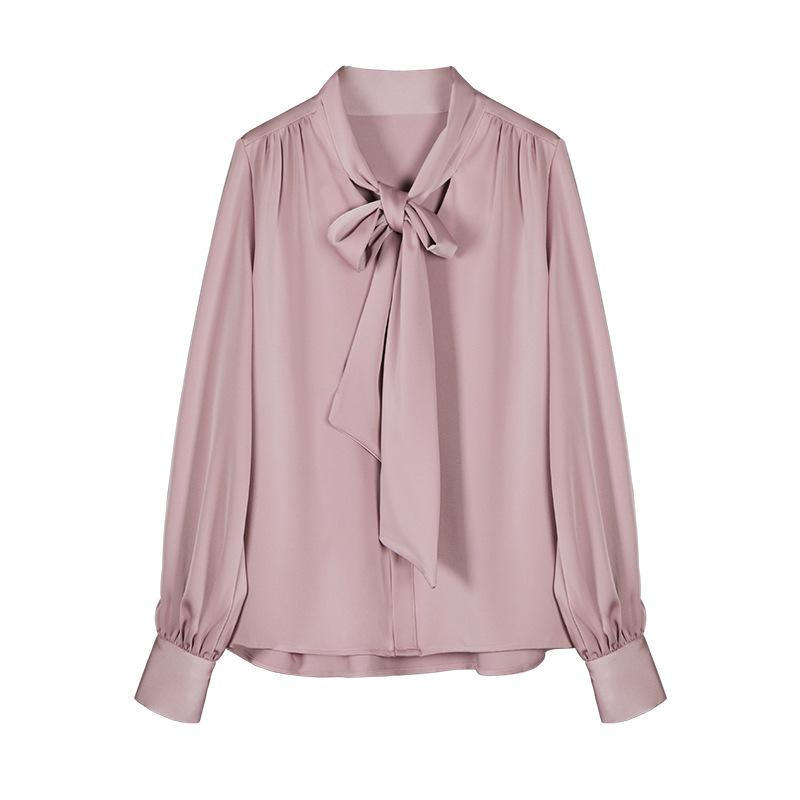 Womens Shirts And Tops | blouse in silk charmeuse Rose Des Bois