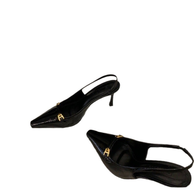 Womens Slingbacks | CARINE slingback pumps in patent leather Black