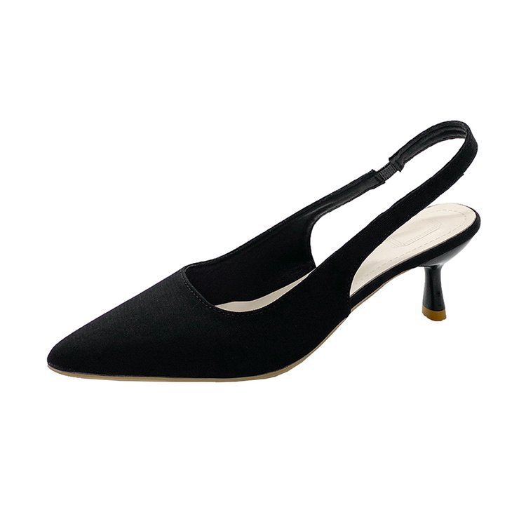 Womens Slingbacks | CHERISH slingback pumps in satin crepe Black And Light Nude