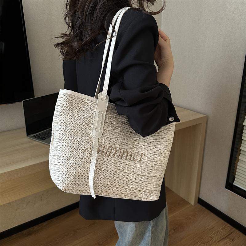 Womens/Mens Totes | TOTE IN RAFFIA Black